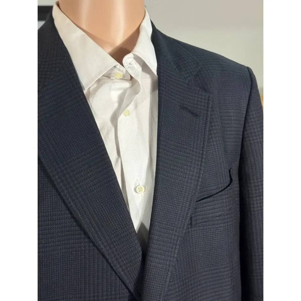 Tom Ford Blue O'Connor Houndstooth Blazer 52IT 42R US Wool Sportcoat EUC